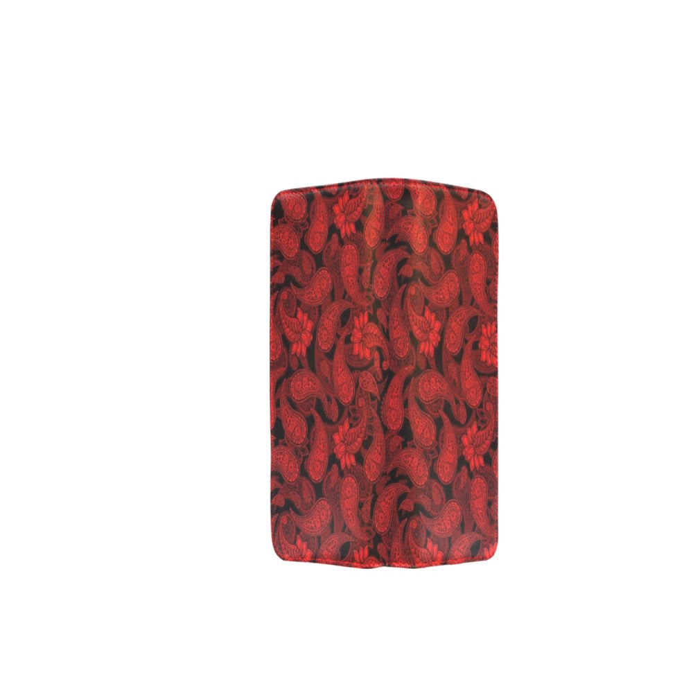 Red Paisley - Clutch Purse Medium