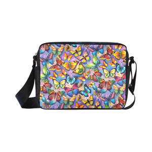 Butterfly Bright - One-Sided Crossbody Nylon Bag