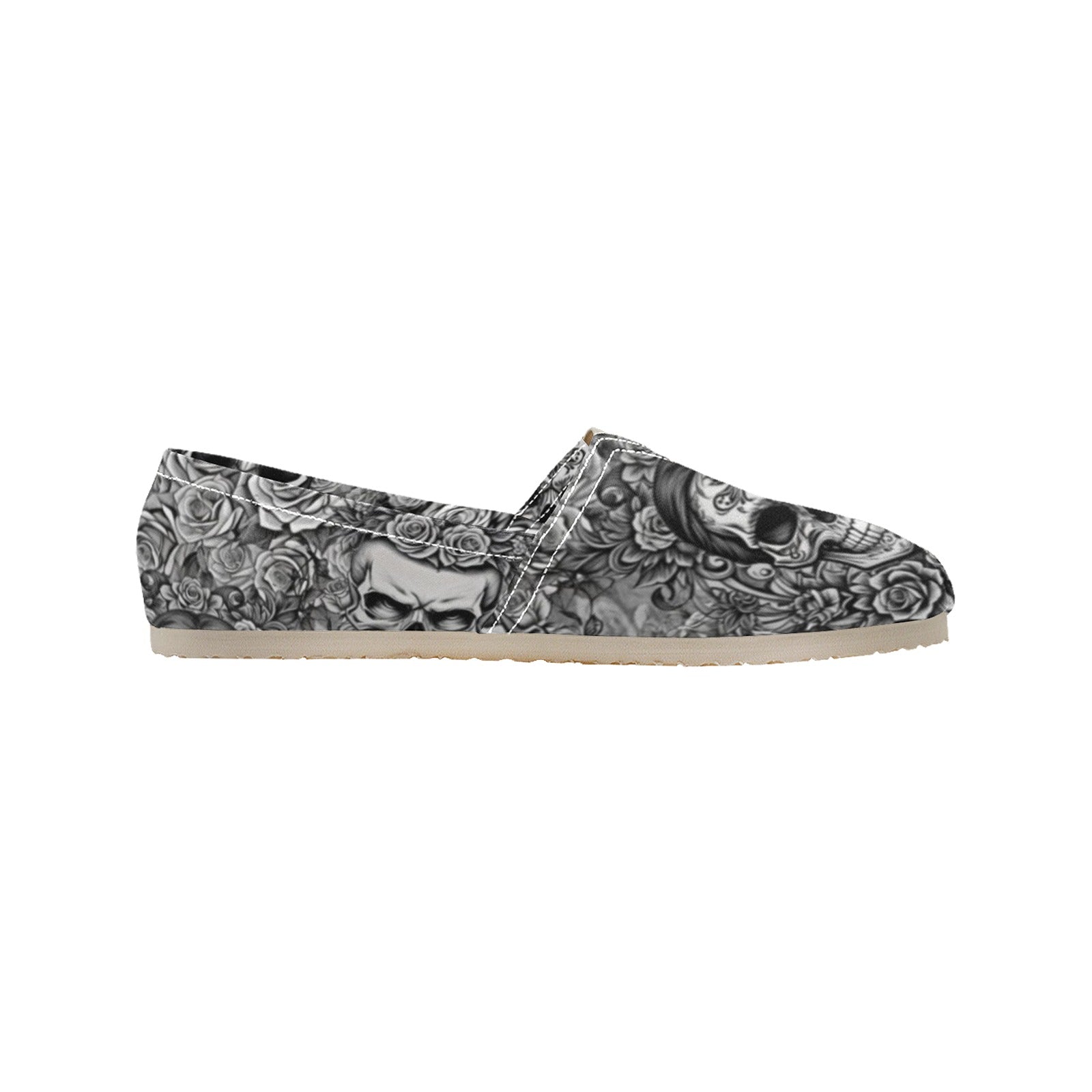 Skulls & Roses - Casual Canvas Slip-on Shoes