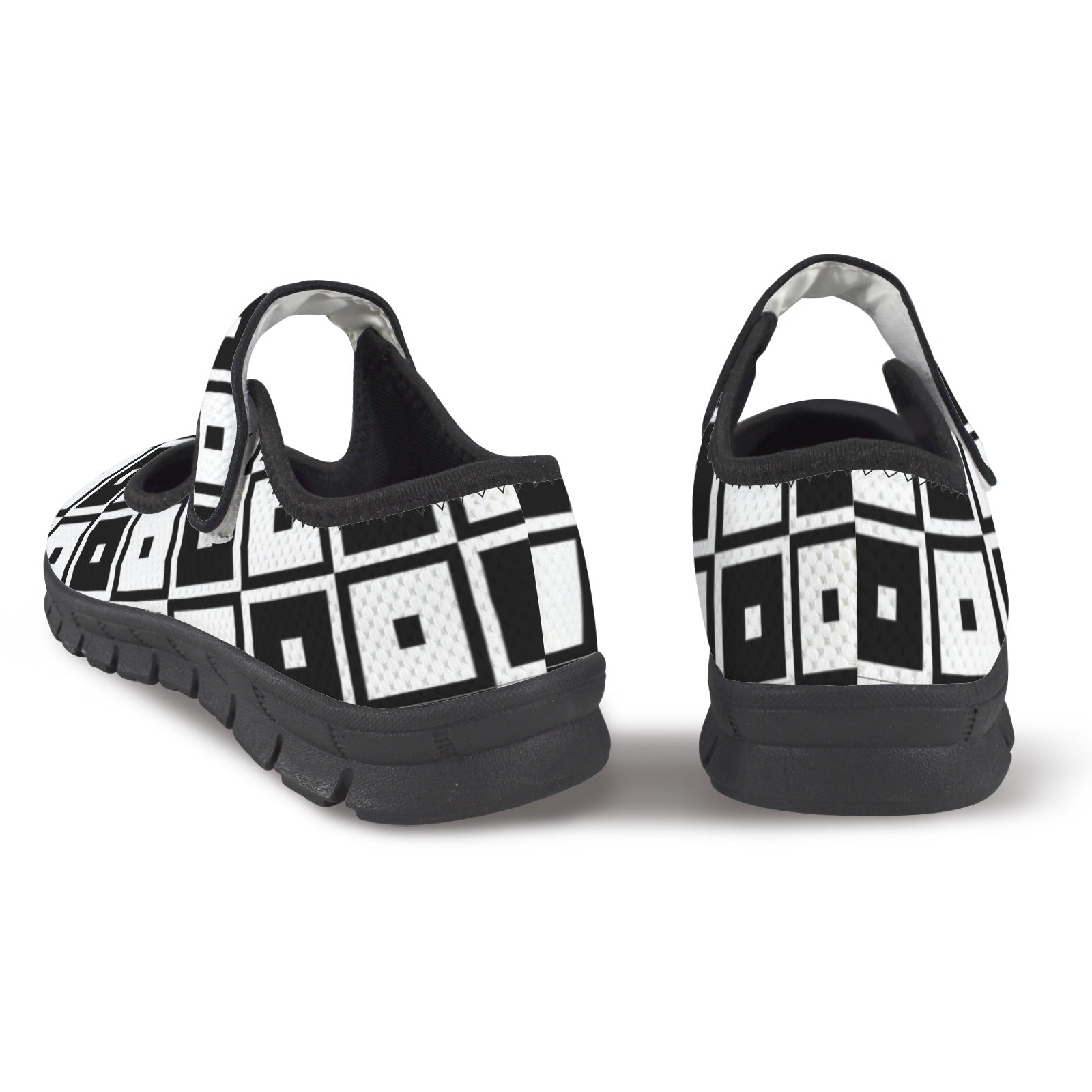 Black & White Squares - Mary Jane Shoes