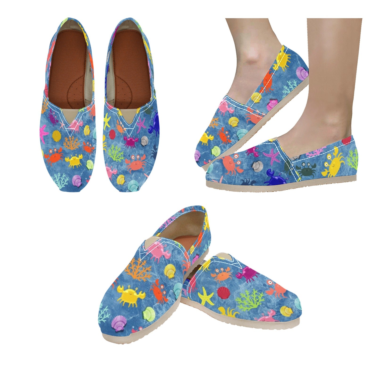 Cute Crab - Casual Canvas Slip-on Shoes