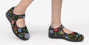 Polish Folk Flowers - Mary Jane Shoes