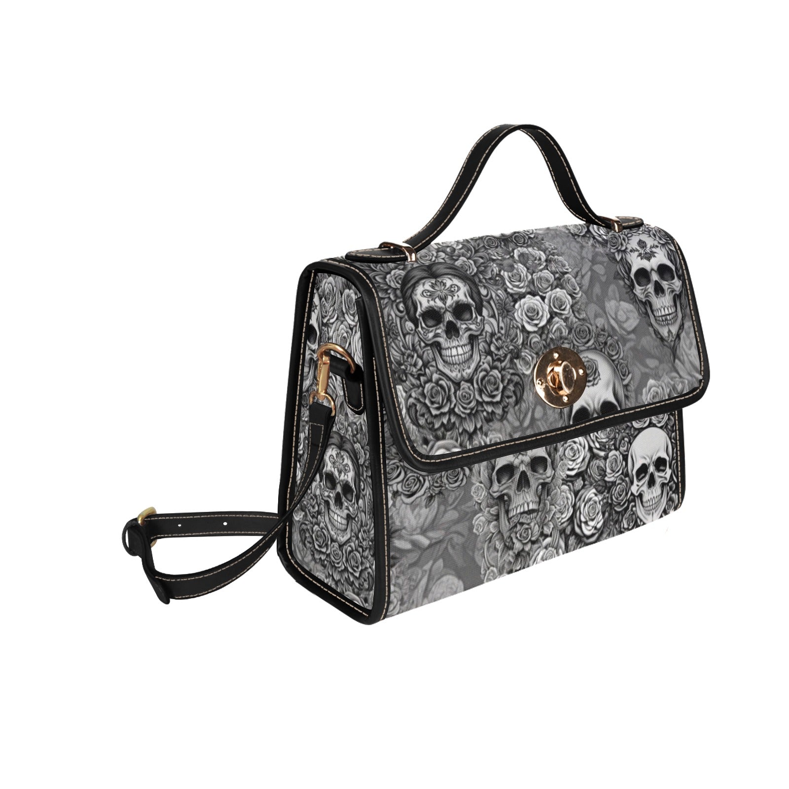 Skulls & Roses - Waterproof Canvas Handbag