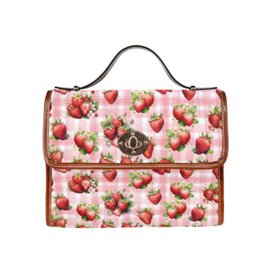 Strawberries - Waterproof Canvas Handbag