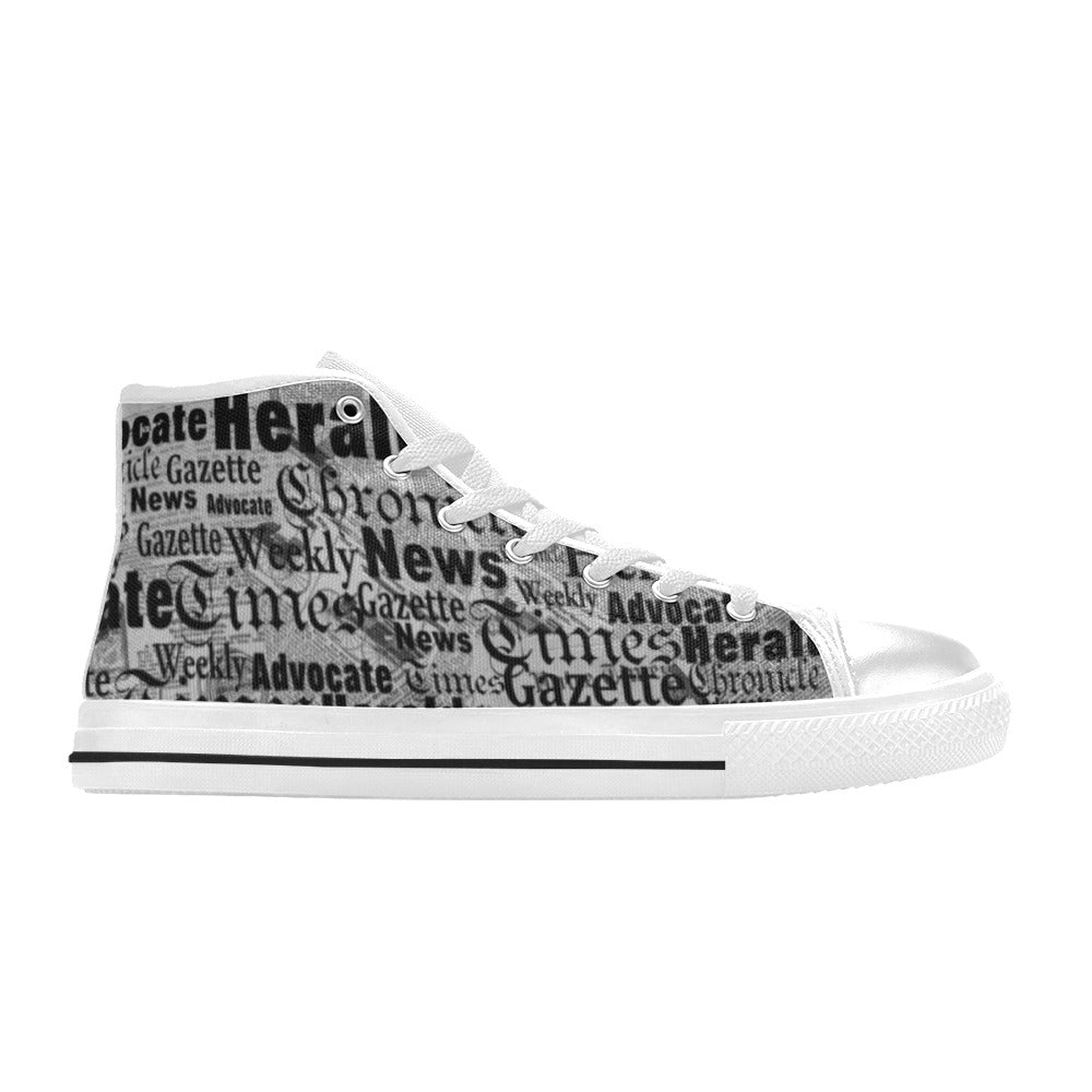 Newsprint - High Top Shoes