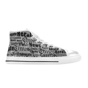 Newsprint - High Top Shoes