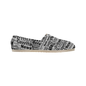 Newsprint - Casual Canvas Slip-on Shoes
