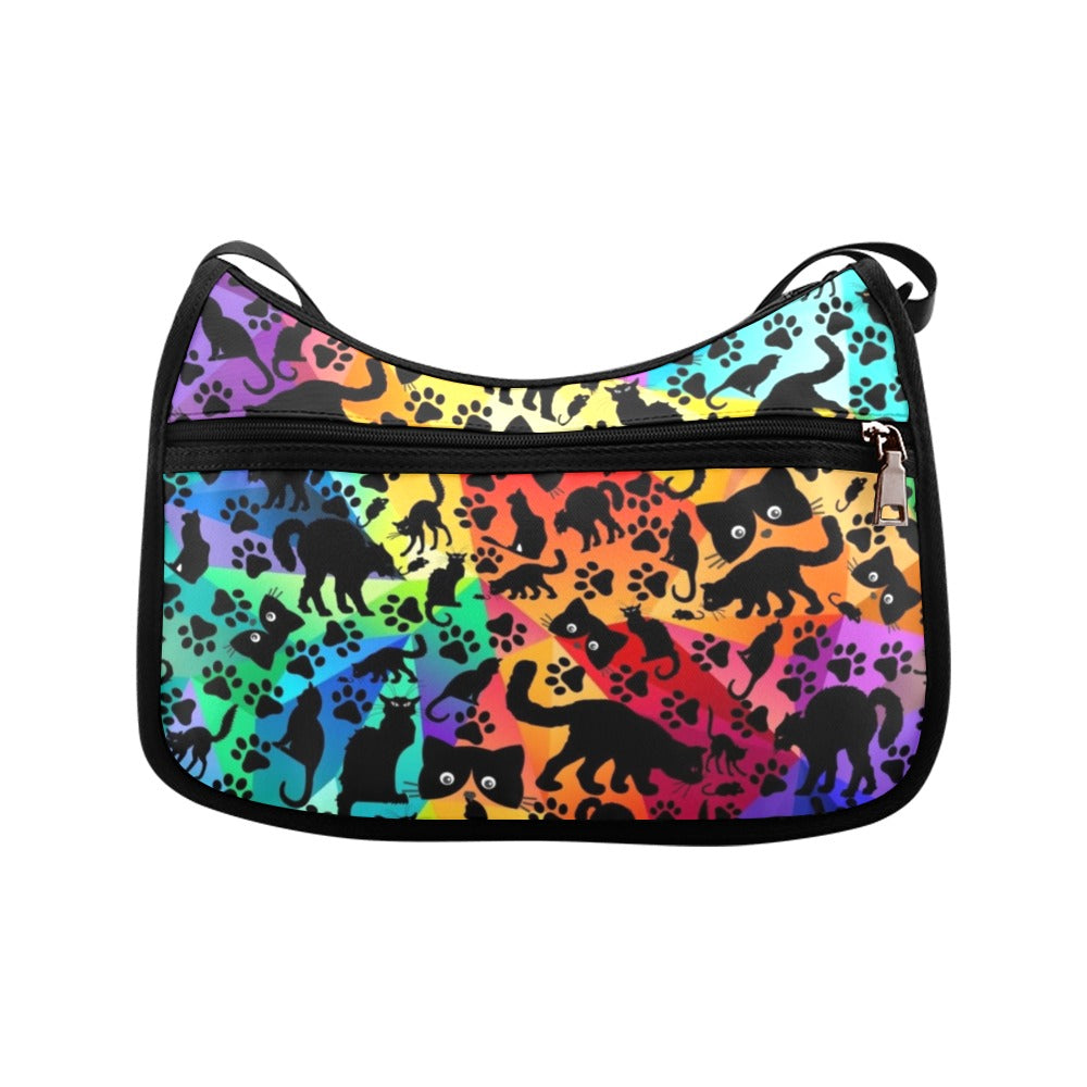 Black Cat Bright - Crossbody Handbag