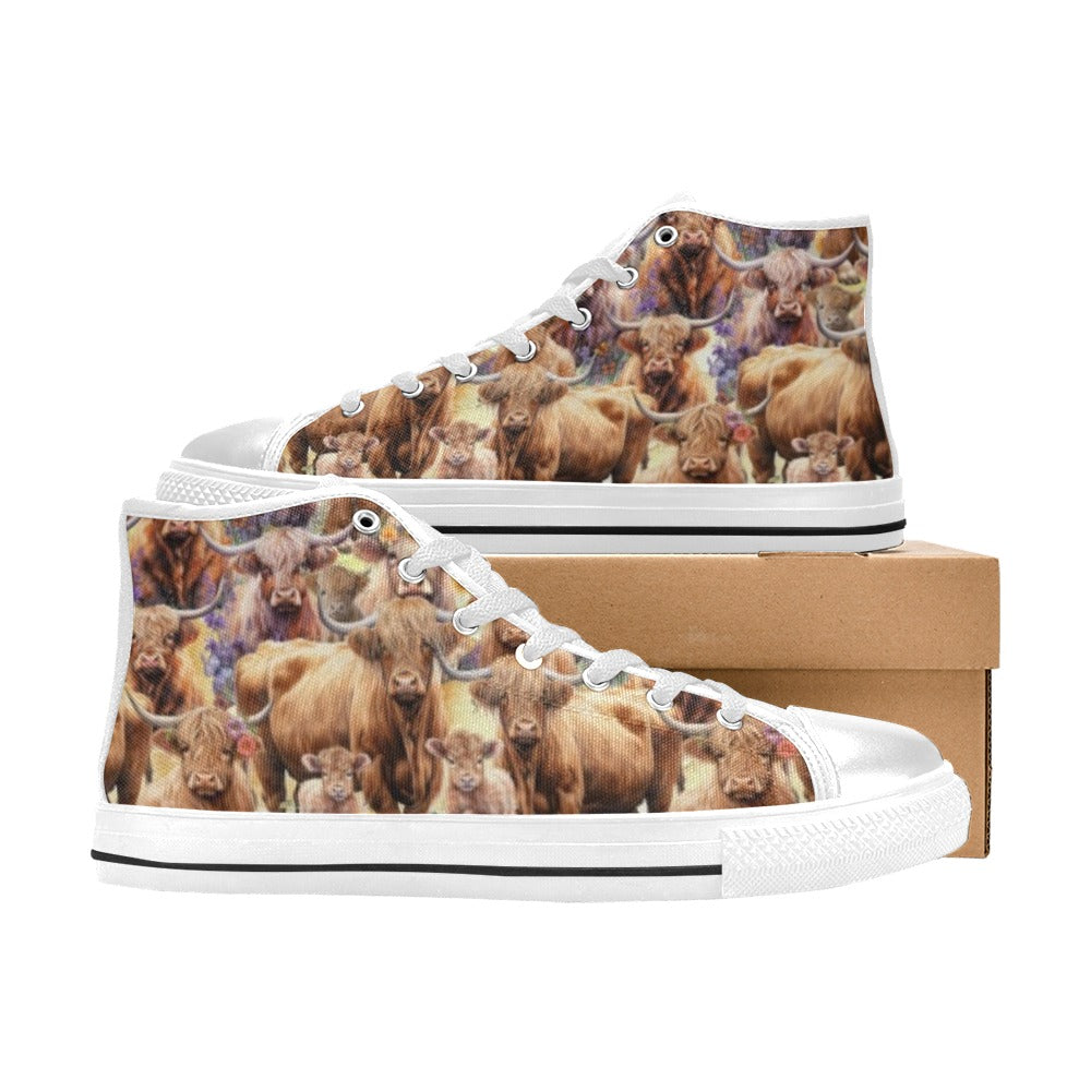 Highland Cows - High Top Shoes