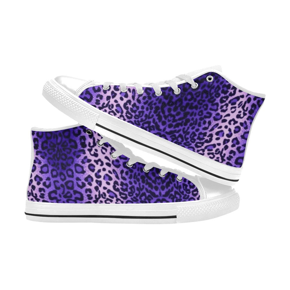 Leopard Purple - High Top Shoes