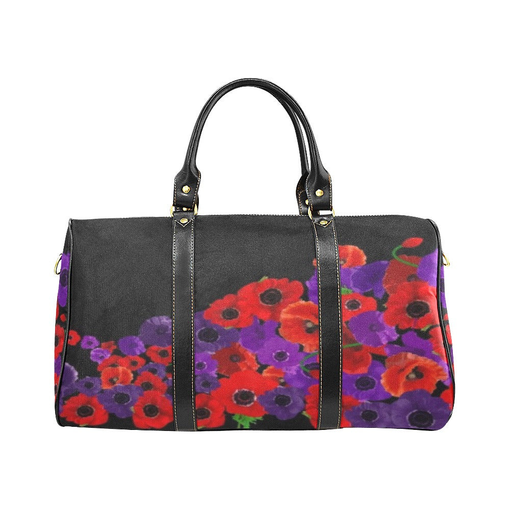 Poppies Purple and Red - Overnight Travel Bag