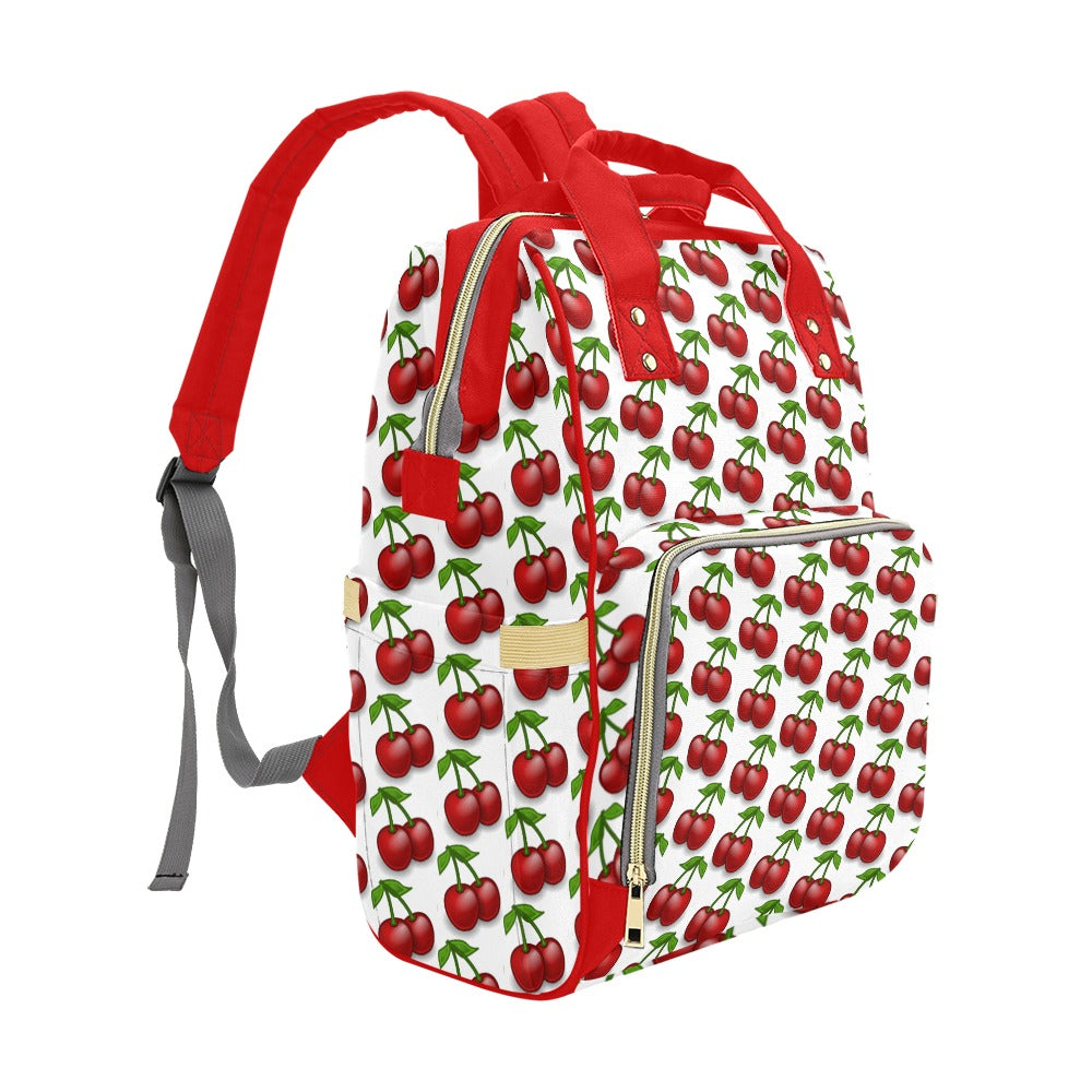Cherry All Over - Multi-Function Backpack Nappy Bag