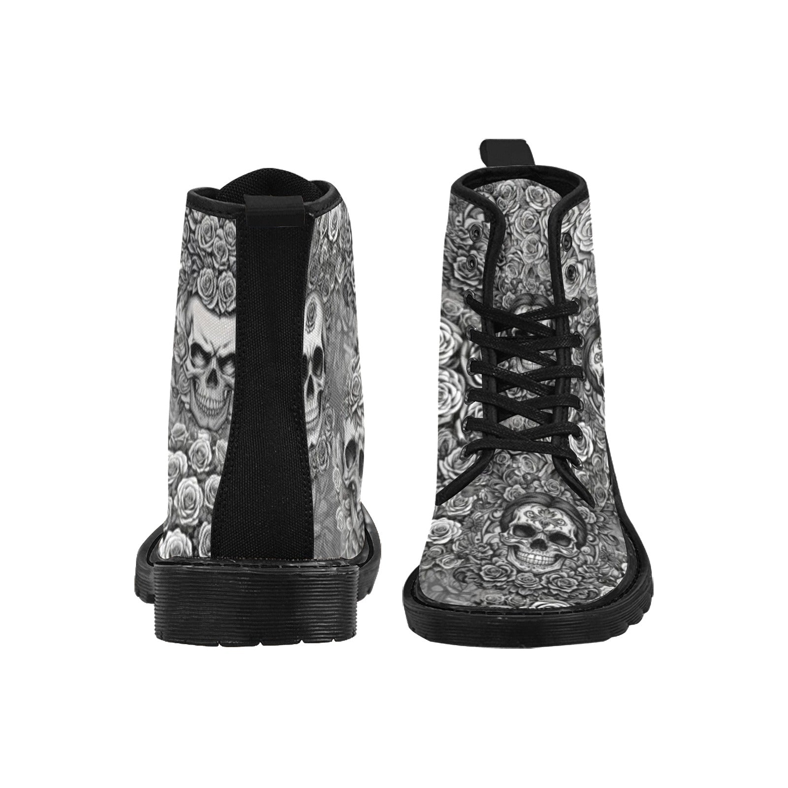 Skulls & Roses - Canvas Boots