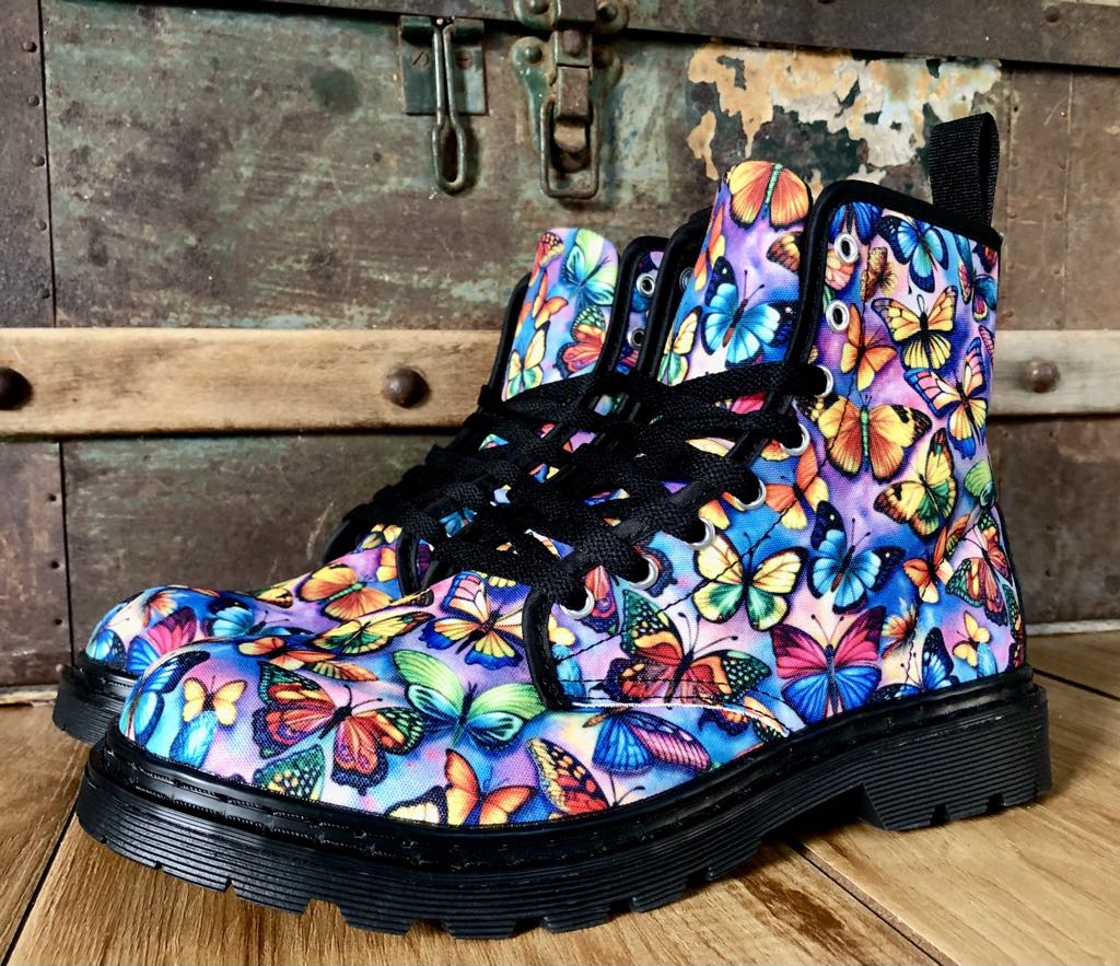 Butterfly Bright - Canvas Boots