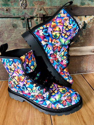 Butterfly Bright - Canvas Boots