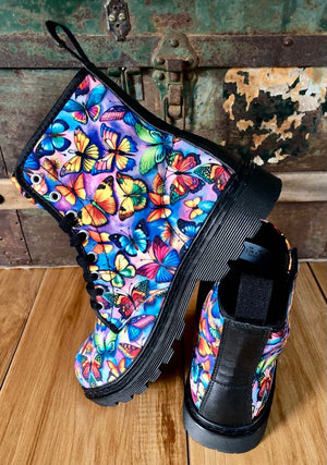Butterfly Bright - Canvas Boots