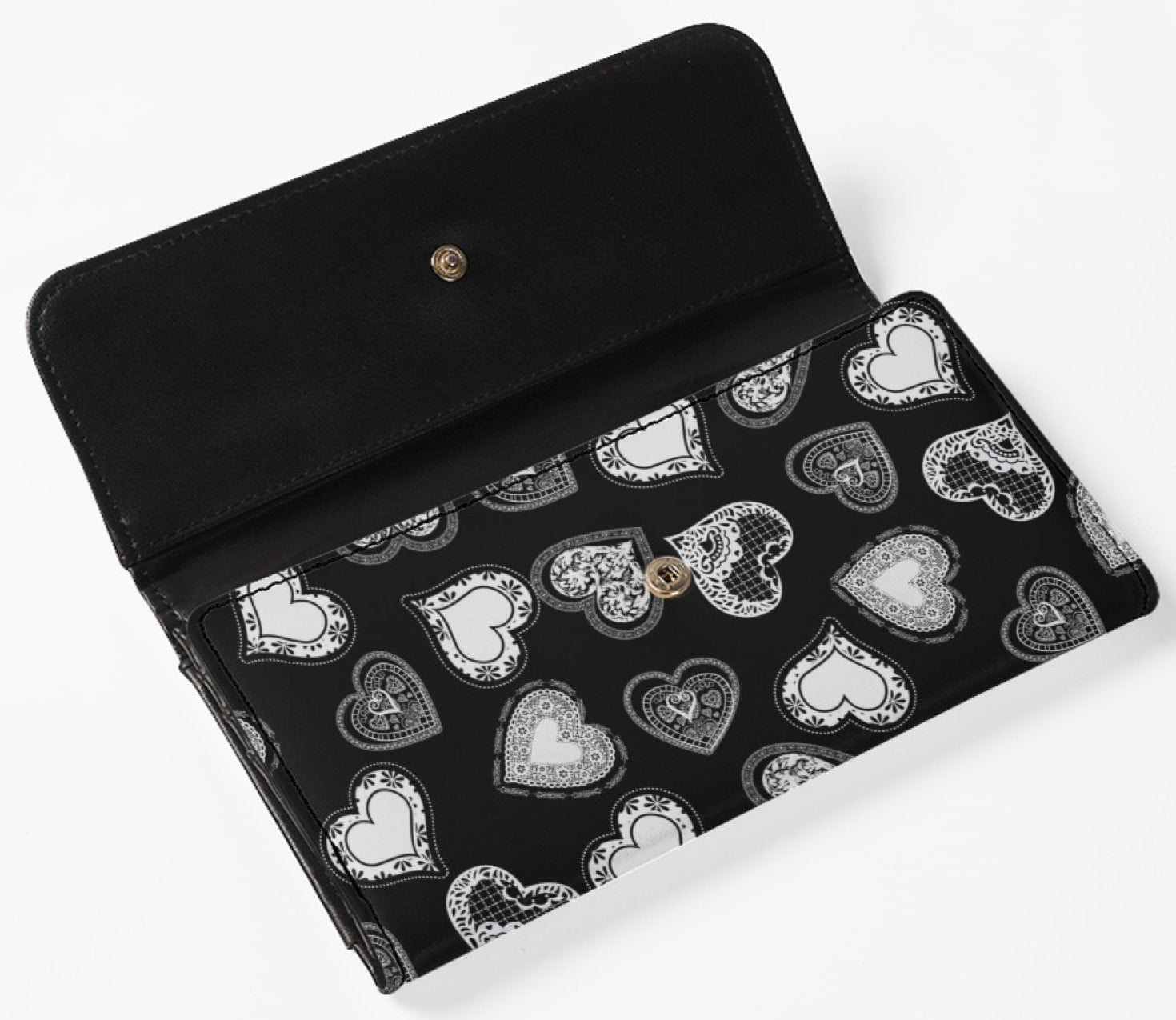 Lace Hearts - Tri-fold Wallet