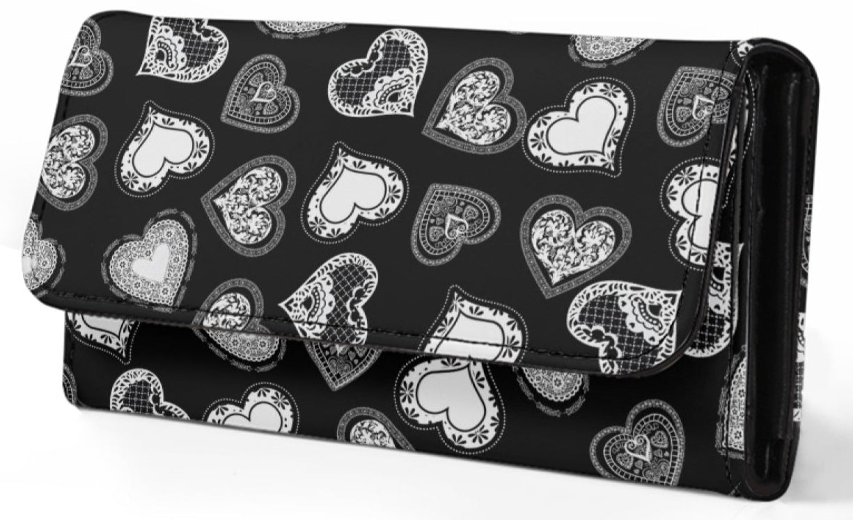 Lace Hearts - Tri-fold Wallet
