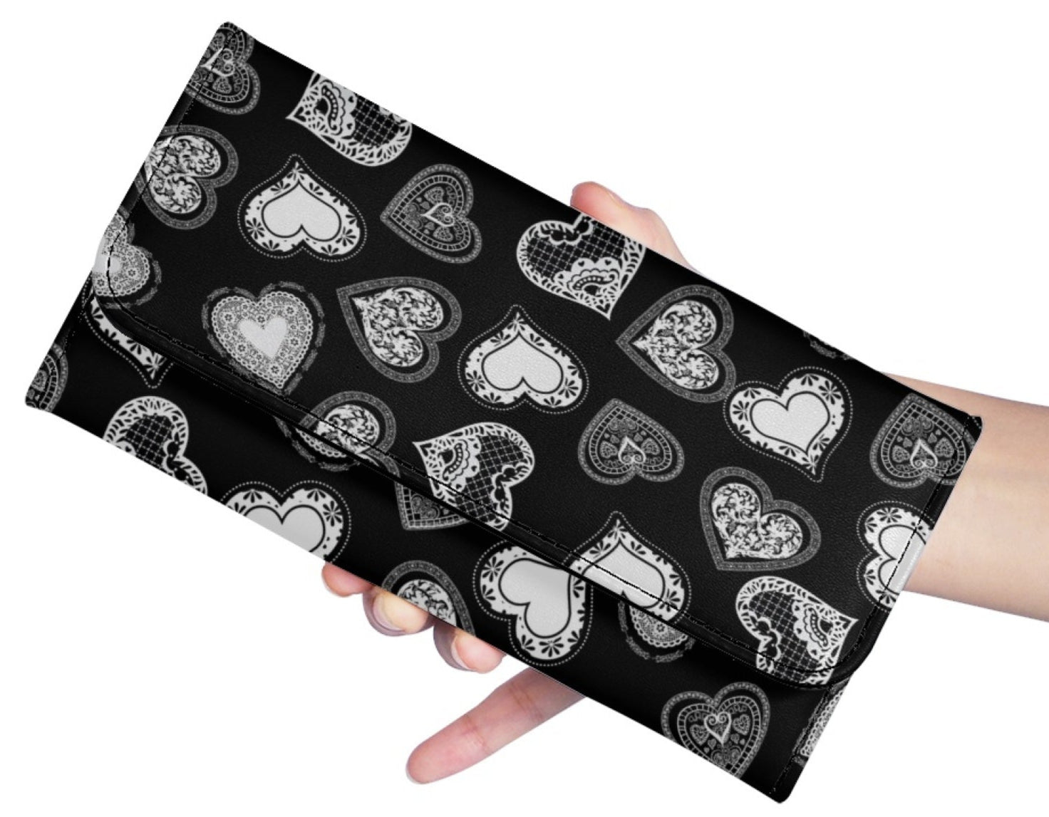 Lace Hearts - Tri-fold Wallet