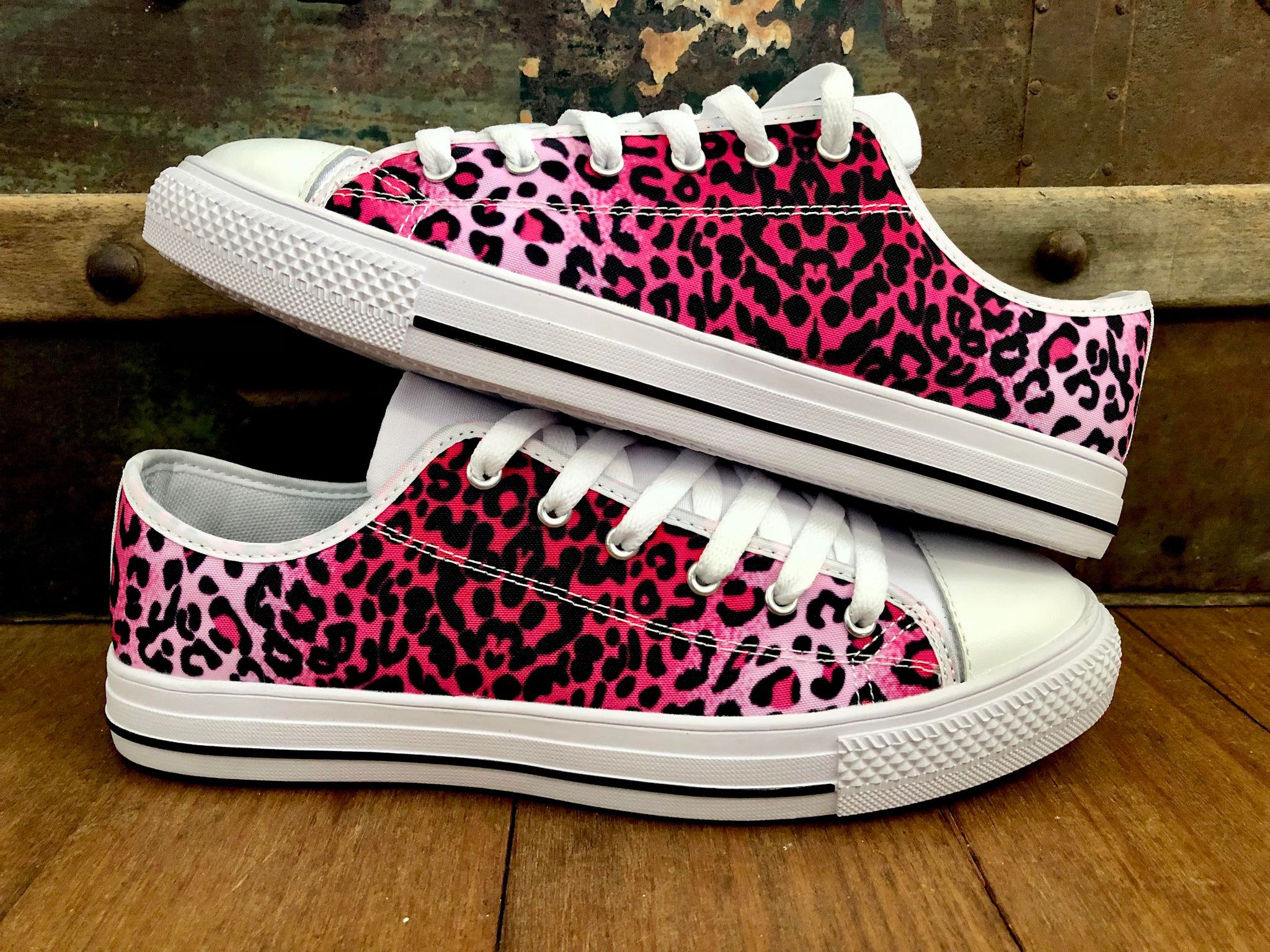 Leopard Pink - Low Top Shoes