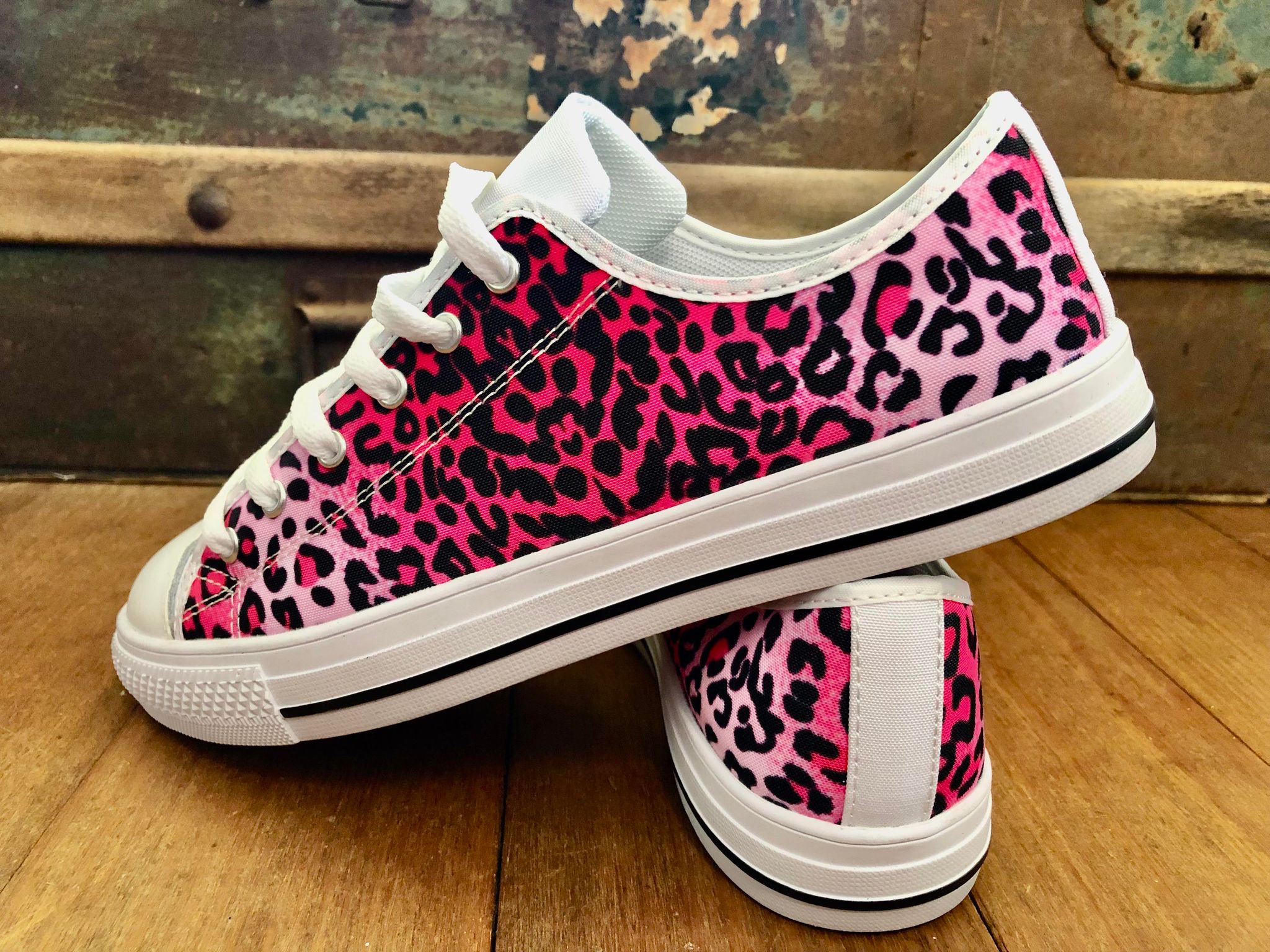 Leopard Pink - Low Top Shoes