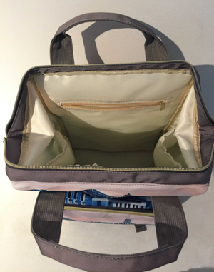 Ladybird Gingham - Multi-Function Backpack Nappy Bag