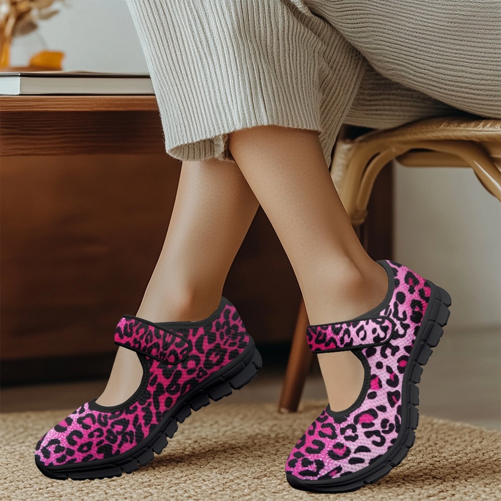 Leopard Pink - Mary Jane Shoes