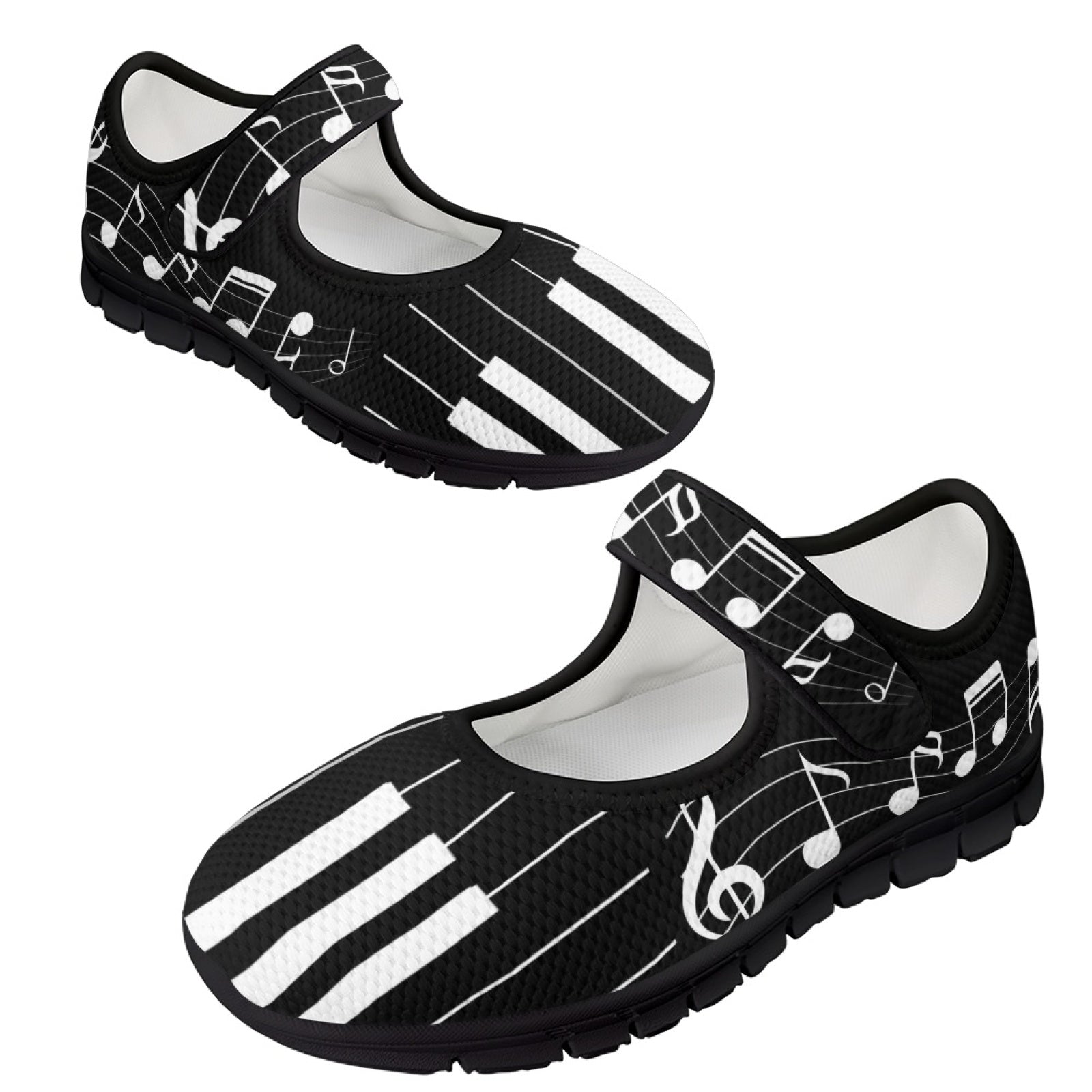 Music Notes Black - Mary Jane Shoes