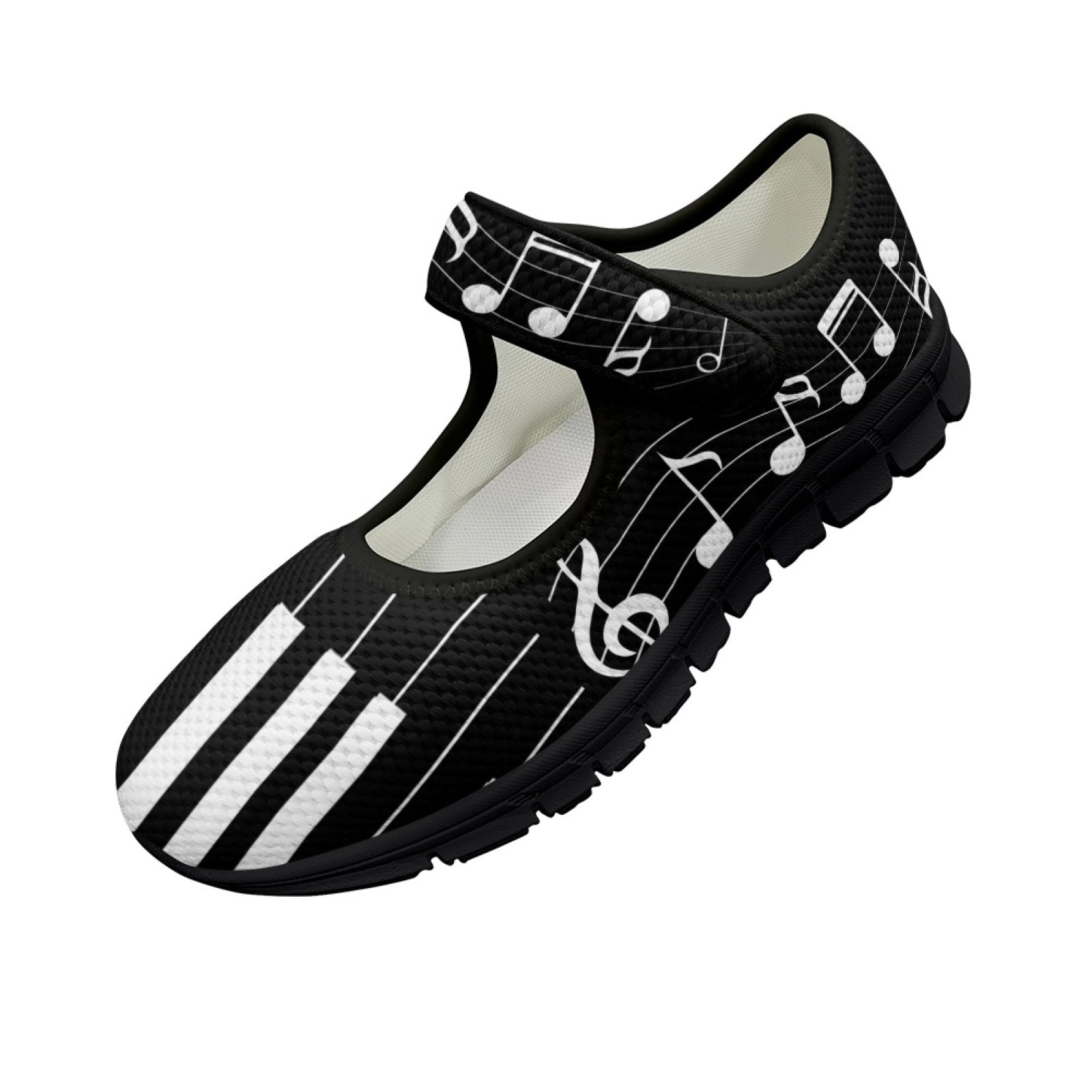Music Notes Black - Mary Jane Shoes