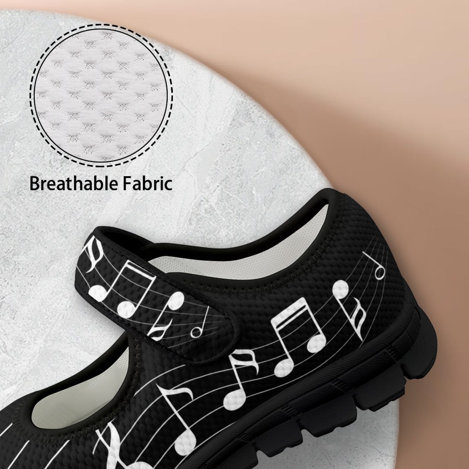 Music Notes Black - Mary Jane Shoes