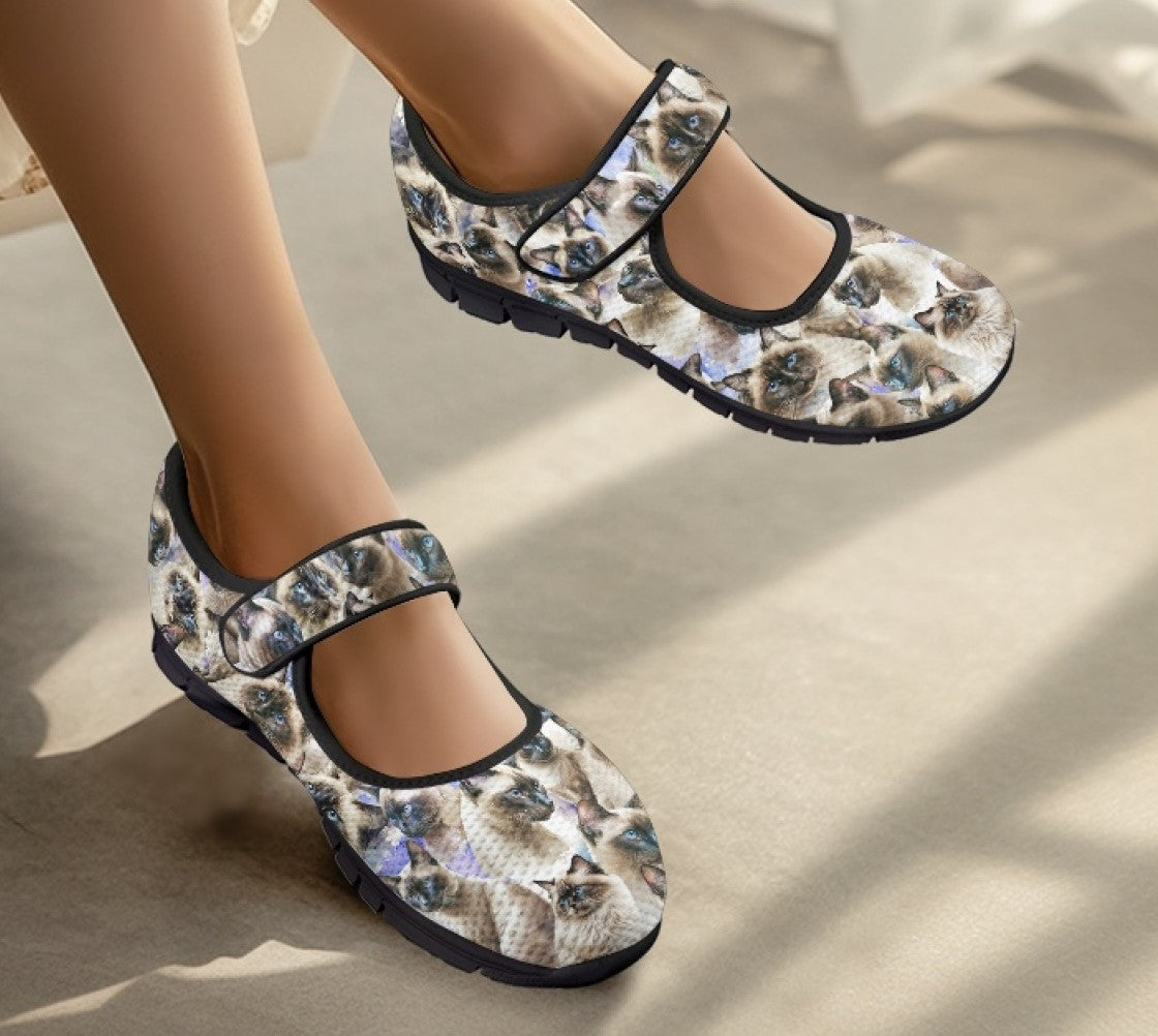 Siamese Cats - Mary Jane Shoes