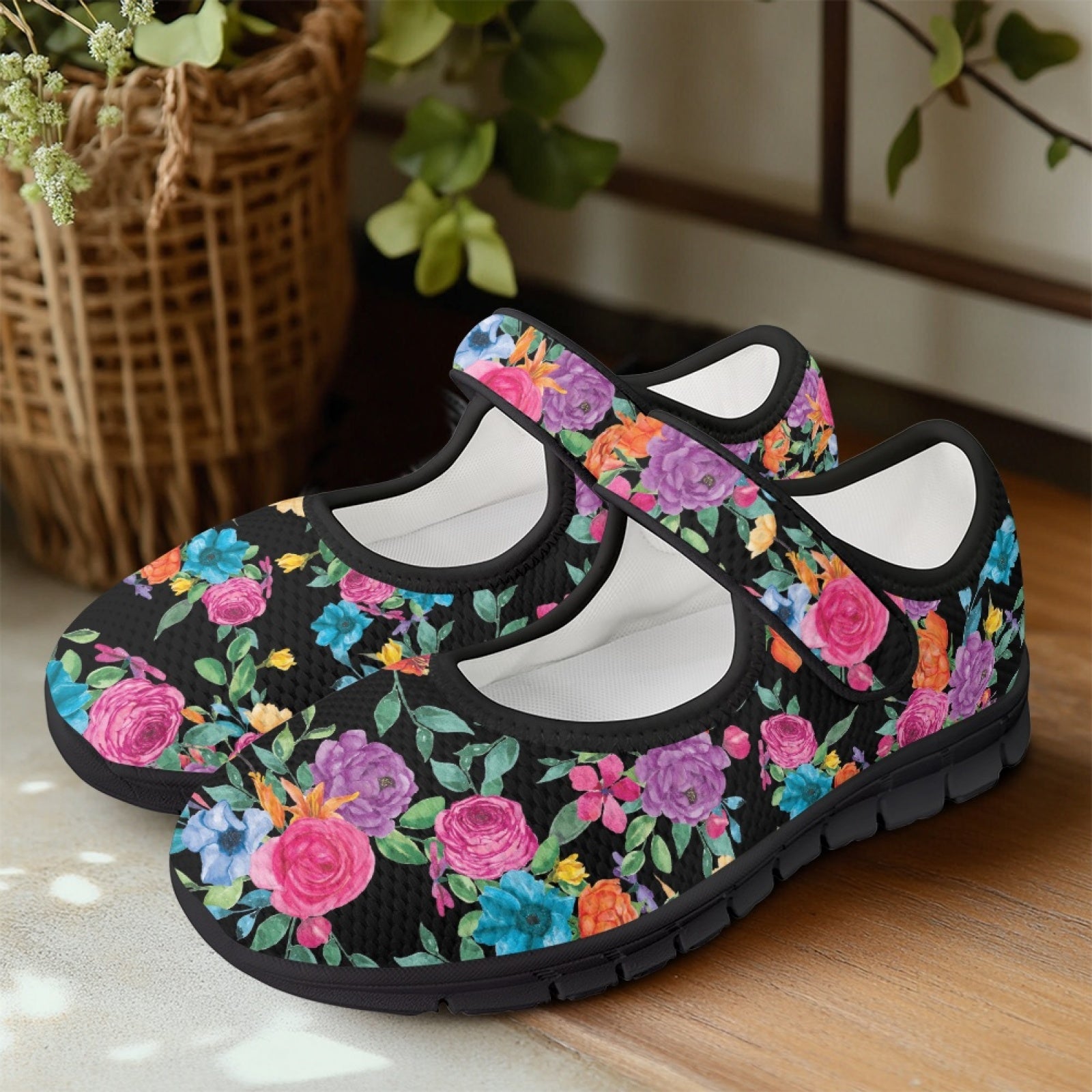 Bright Floral - Mary Jane Shoes