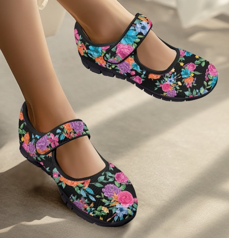 Bright Floral - Mary Jane Shoes