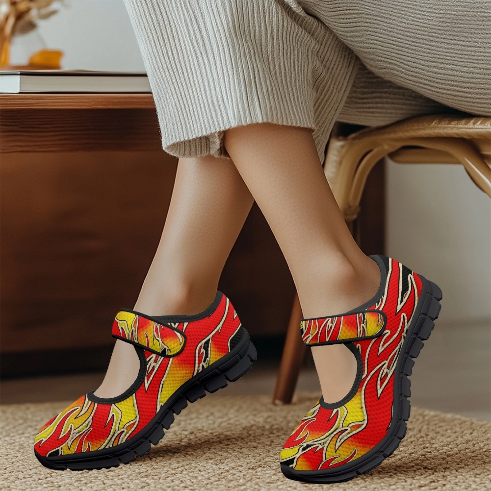 Flames - Mary Jane Shoes