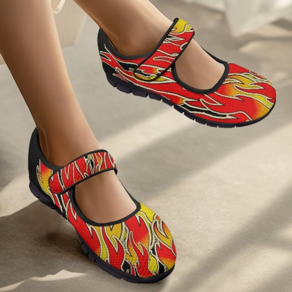 Flames - Mary Jane Shoes