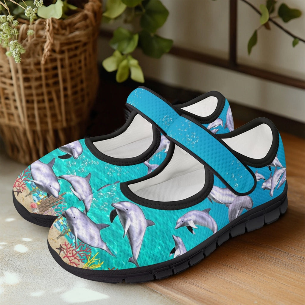 Dolphins - Mary Jane Shoes