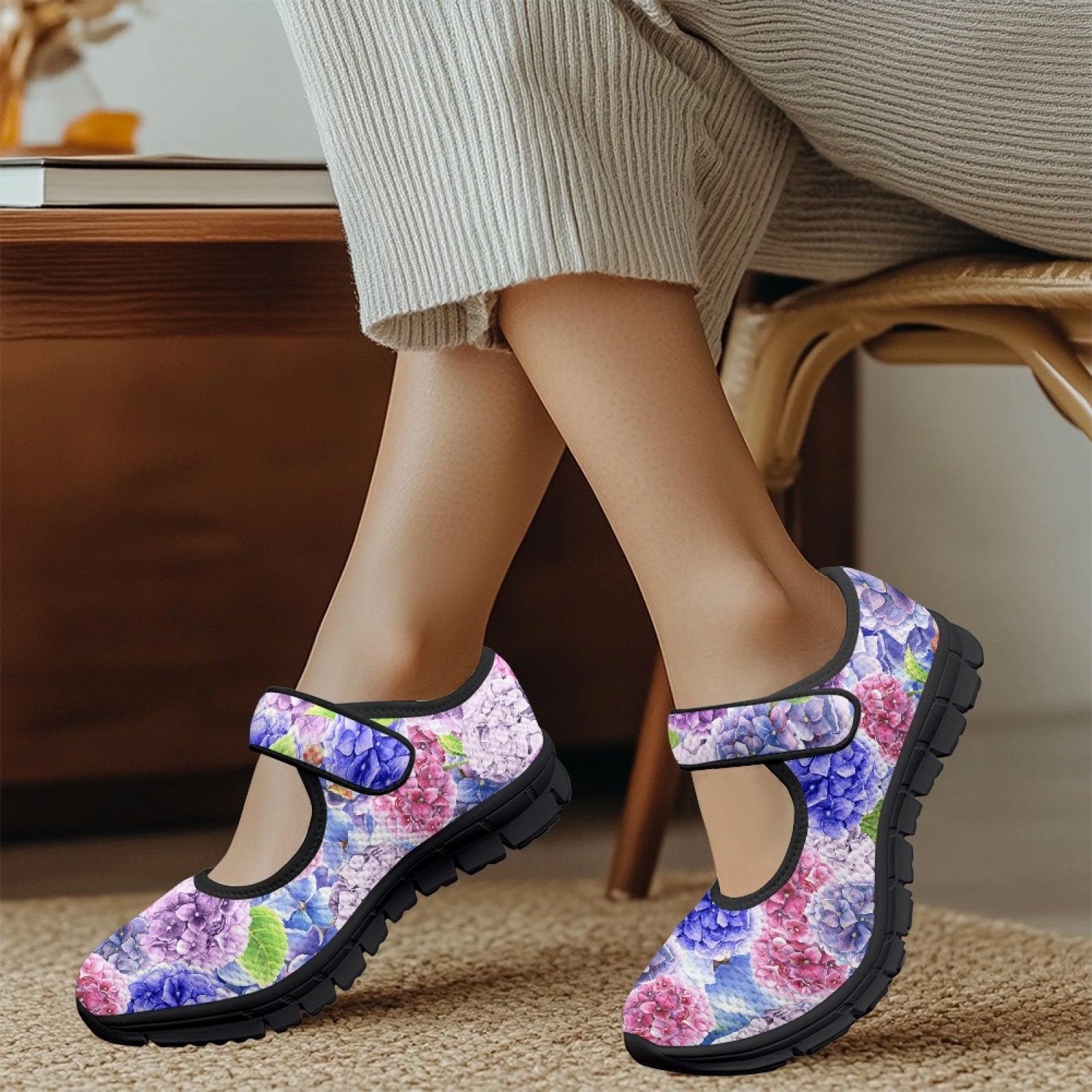 Hydrangeas - Mary Jane Shoes