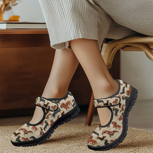 Dachshund - Mary Jane Shoes