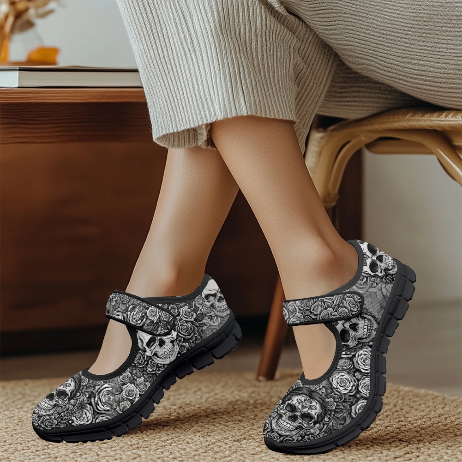 Skulls & Roses - Mary Jane Shoes