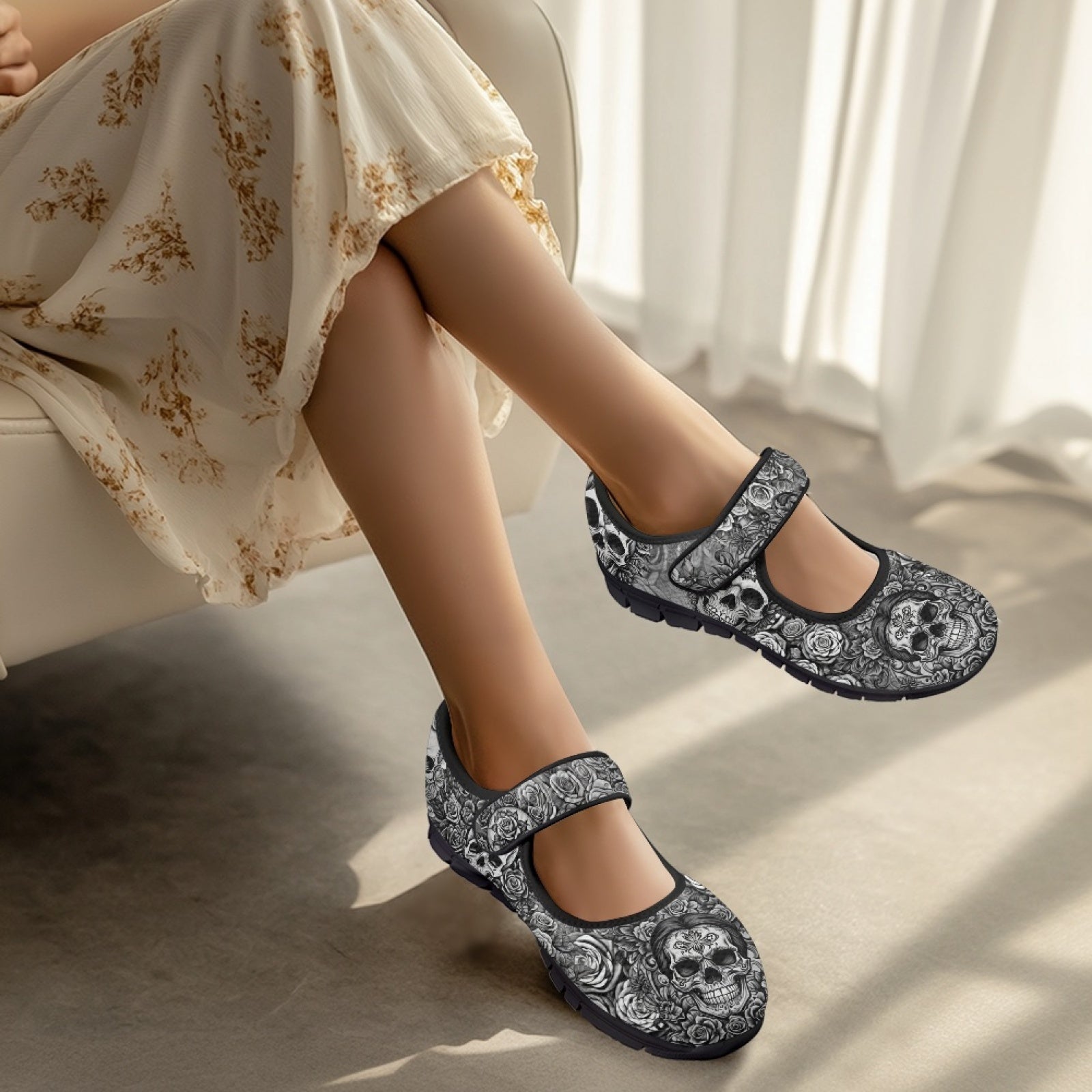 Skulls & Roses - Mary Jane Shoes