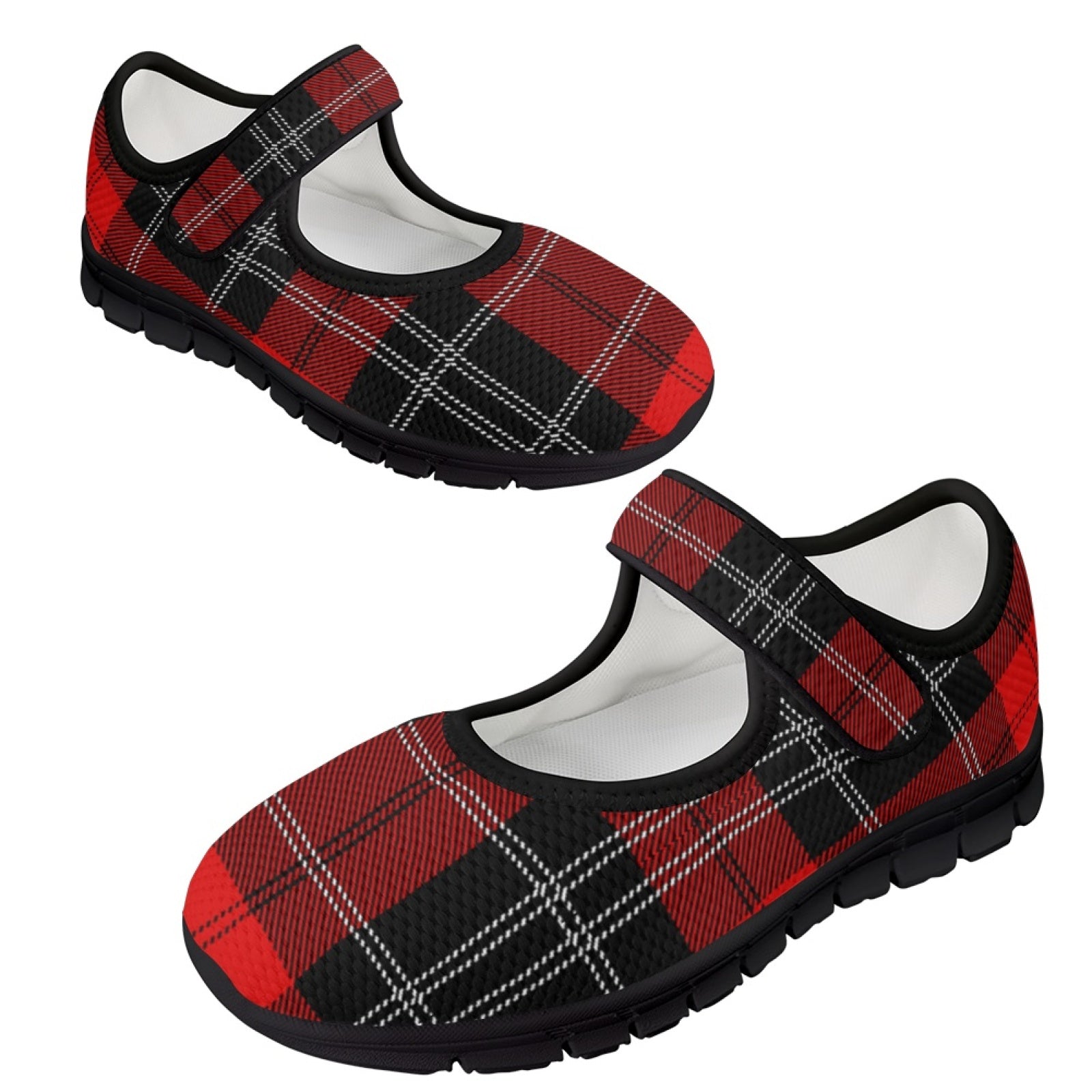 Tartan Red - Mary Jane Shoes