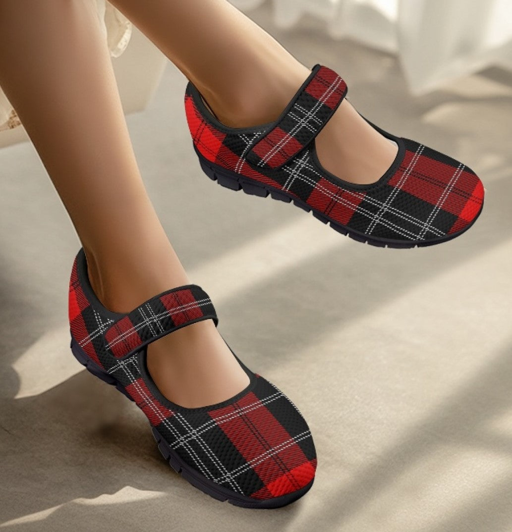 Tartan Red - Mary Jane Shoes