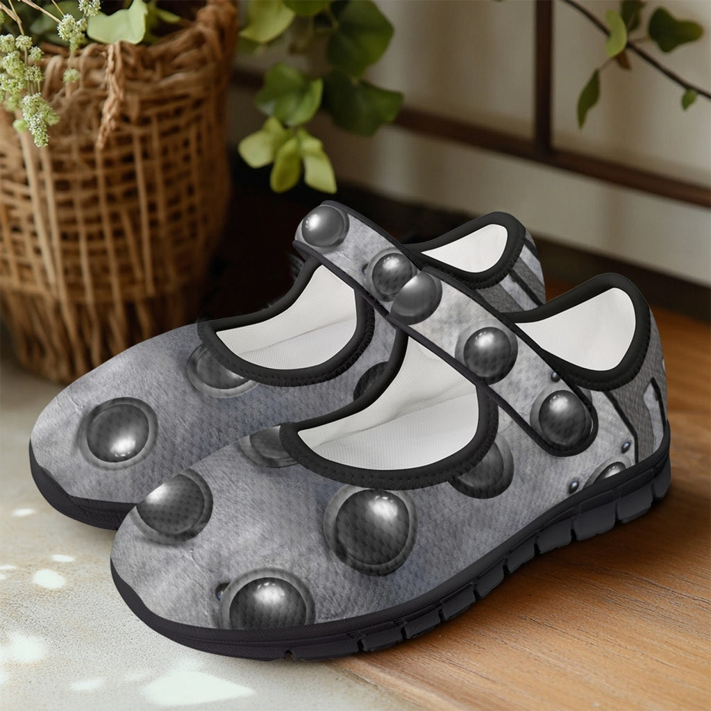 Grey Steel - Mary Jane Shoes