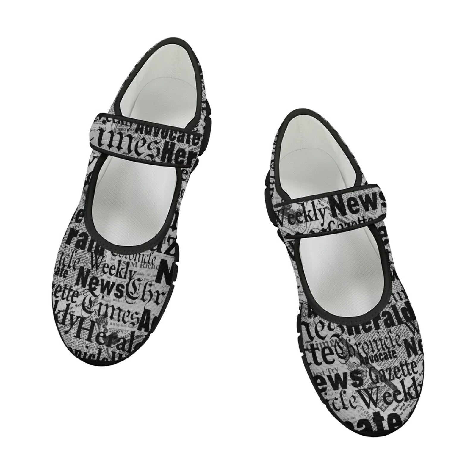 Newsprint - Mary Jane Shoes