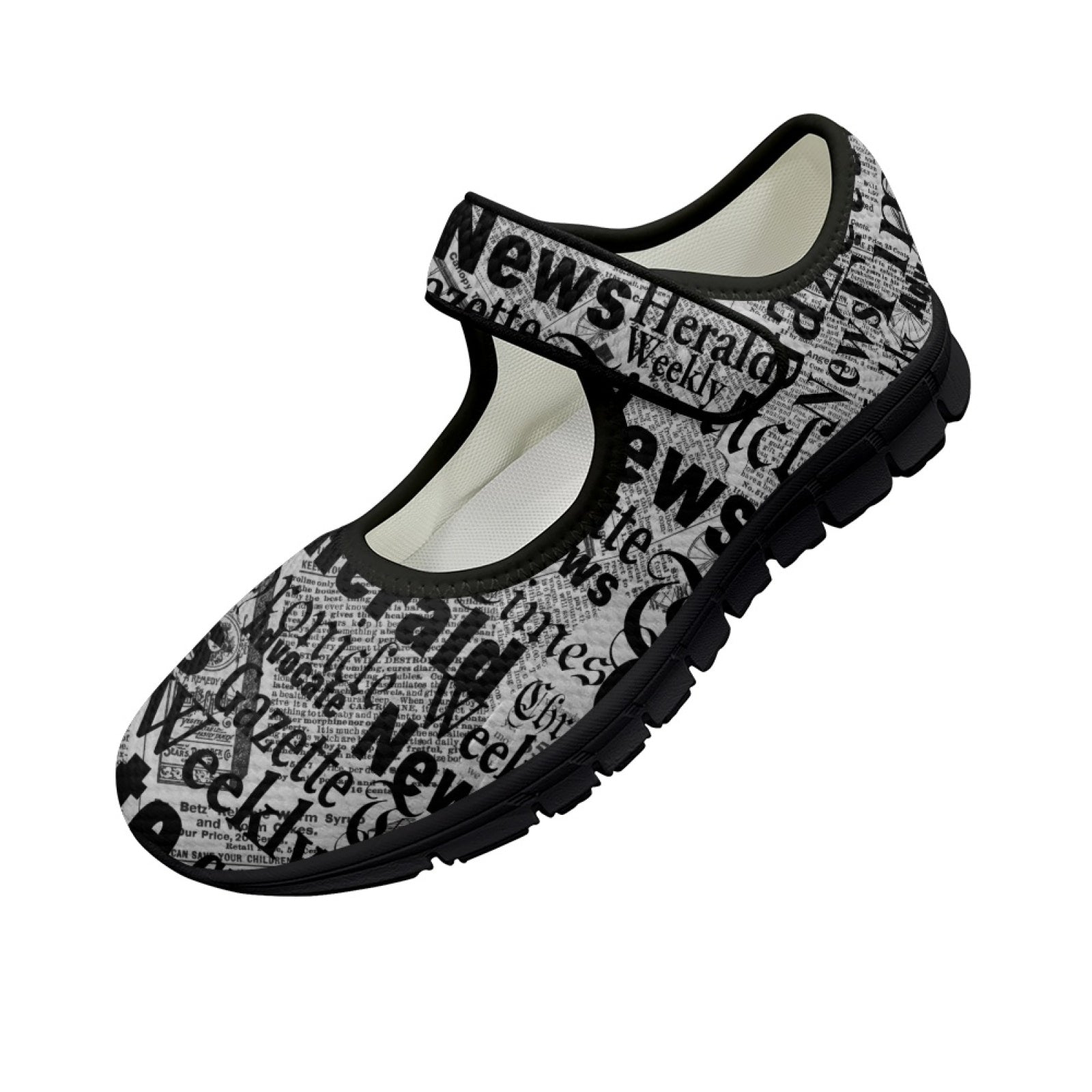 Newsprint - Mary Jane Shoes