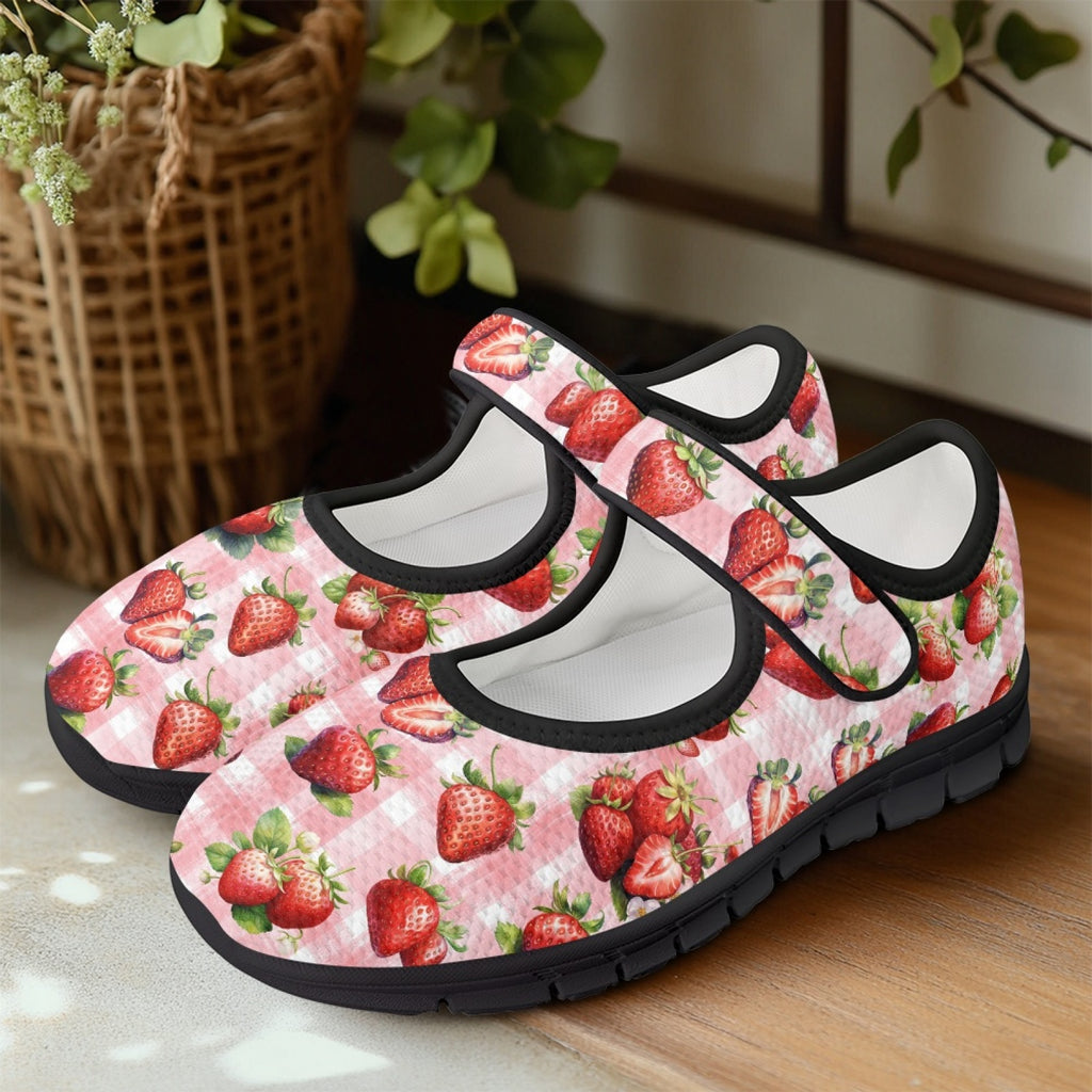 Strawberries - Mary Jane Shoes