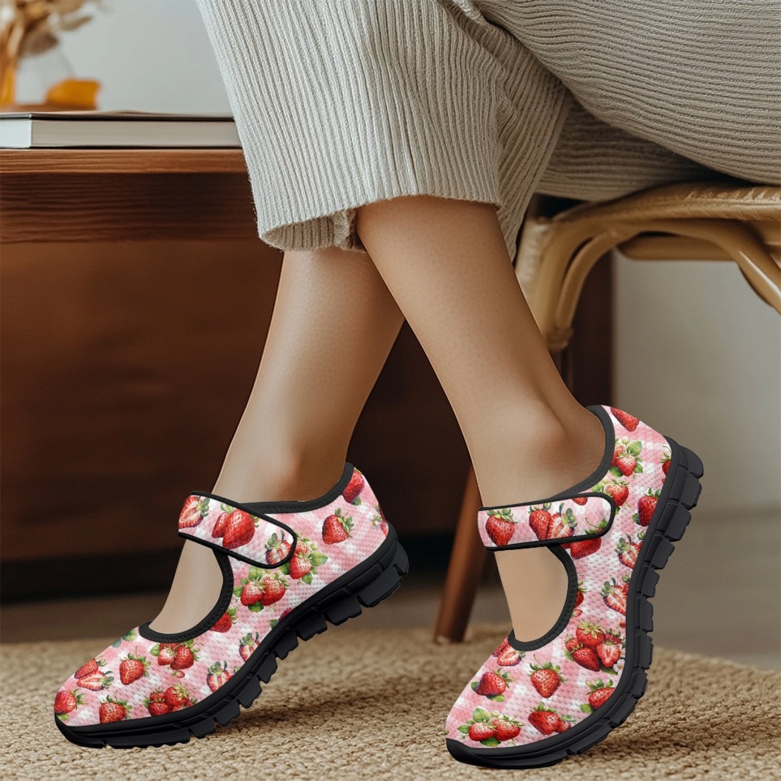 Strawberries - Mary Jane Shoes