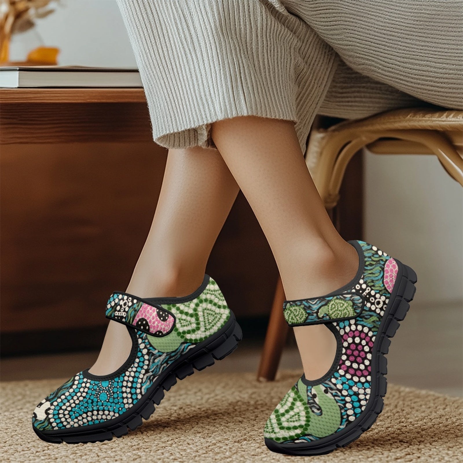 Family Travelling Together - Mary Jane Shoes