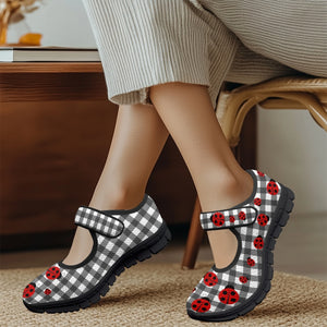 Ladybird Gingham - Mary Jane Shoes