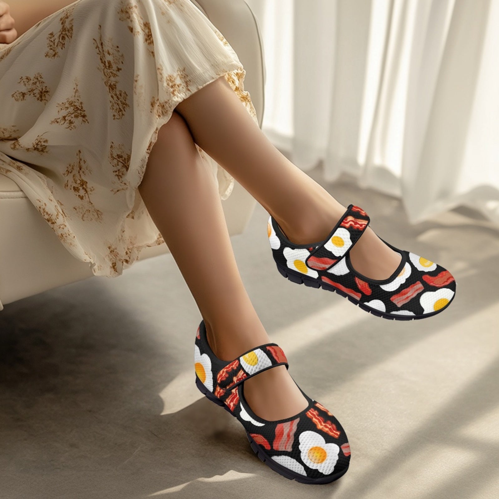 Bacon and Eggs - Mary Jane Shoes